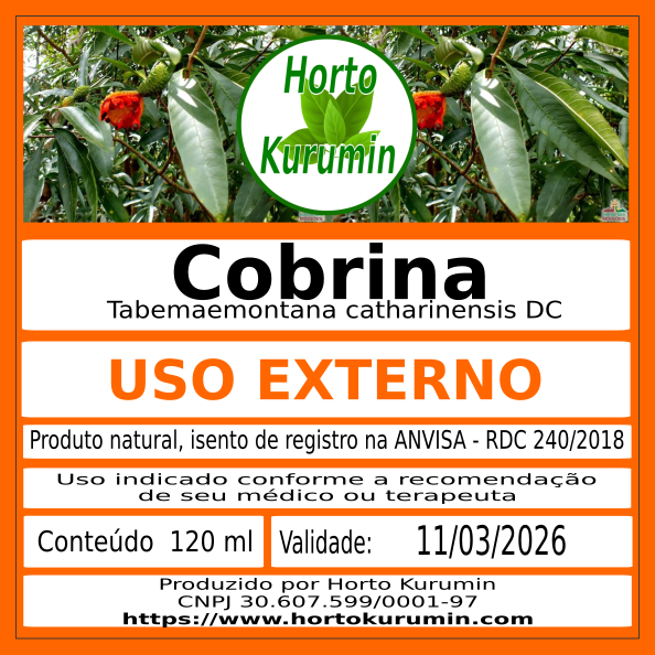 Extrato de Cobrina - USO EXTERNO