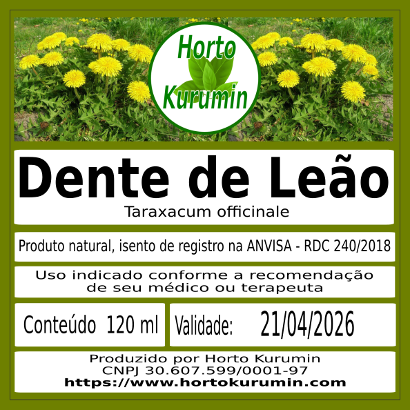 Tintura de Dente de Leão