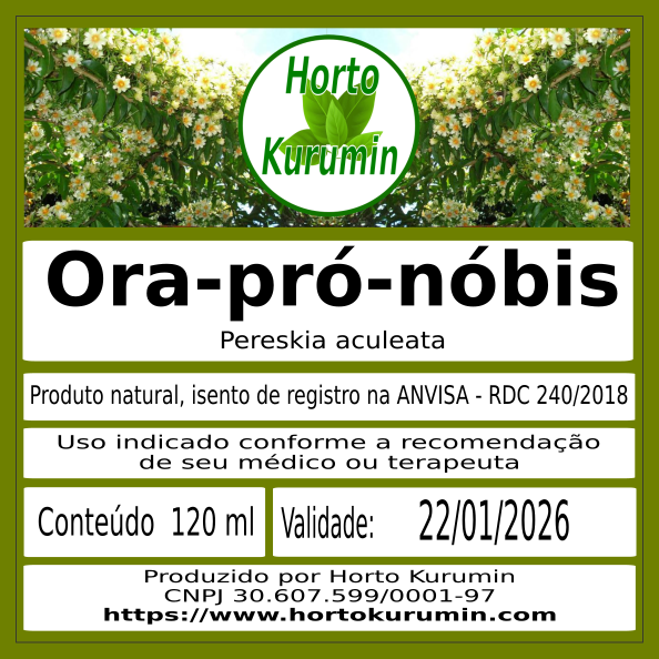 Tintura de Ora-pro-nóbis